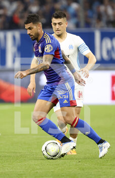 2022-05-01 - Emerson Palmieri of Lyon, Cengiz Under of Marseille during the French championship Ligue 1 football match between Olympique de Marseille (OM) and Olympique Lyonnais (OL, Lyon) on May 1, 2022 at Stade Velodrome in Marseille, France - OLYMPIQUE DE MARSEILLE (OM) VS OLYMPIQUE LYONNAIS (OL, LYON) - FRENCH LIGUE 1 - SOCCER