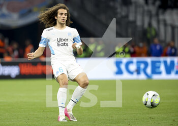 2022-05-01 - Matteo Guendouzi of Marseille during the French championship Ligue 1 football match between Olympique de Marseille (OM) and Olympique Lyonnais (OL, Lyon) on May 1, 2022 at Stade Velodrome in Marseille, France - OLYMPIQUE DE MARSEILLE (OM) VS OLYMPIQUE LYONNAIS (OL, LYON) - FRENCH LIGUE 1 - SOCCER
