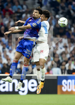 2022-05-01 - Lucas Paqueta of Lyon, Boubacar Kamara of Marseille during the French championship Ligue 1 football match between Olympique de Marseille (OM) and Olympique Lyonnais (OL, Lyon) on May 1, 2022 at Stade Velodrome in Marseille, France - OLYMPIQUE DE MARSEILLE (OM) VS OLYMPIQUE LYONNAIS (OL, LYON) - FRENCH LIGUE 1 - SOCCER
