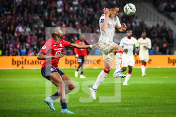 2022-05-06 - Tiago DJALO of Lille and Vanderson DE OLIVEIRA CAMPOS of Monaco during the French championship Ligue 1 football match between LOSC Lille and AS Monaco on May 6, 2022 at Pierre Mauroy stadium in Villeneuve-d'Ascq near Lille, France - LOSC LILLE VS AS MONACO - FRENCH LIGUE 1 - SOCCER