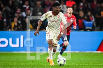 2022-05-06 - Aurelien TCHOUAMENI of Monaco during the French championship Ligue 1 football match between LOSC Lille and AS Monaco on May 6, 2022 at Pierre Mauroy stadium in Villeneuve-d'Ascq near Lille, France - LOSC LILLE VS AS MONACO - FRENCH LIGUE 1 - SOCCER