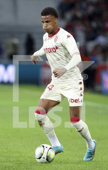 2022-05-06 - Ismail Jakobs of Monaco during the French championship Ligue 1 football match between Lille OSC (LOSC) and AS Monaco (ASM) on May 6, 2022 at Stade Pierre Mauroy in Villeneuve d'Ascq near Lille, France - LOSC LILLE VS AS MONACO - FRENCH LIGUE 1 - SOCCER