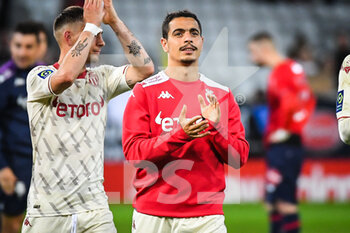 2022-05-06 - Wissam BEN YEDDER of Monaco celebrates the victory during the French championship Ligue 1 football match between LOSC Lille and AS Monaco on May 6, 2022 at Pierre Mauroy stadium in Villeneuve-d'Ascq near Lille, France - LOSC LILLE VS AS MONACO - FRENCH LIGUE 1 - SOCCER