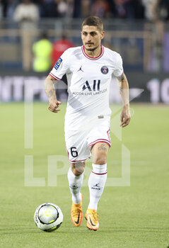 2022-05-14 - Marco Verratti of PSG during the French championship Ligue 1 football match between Montpellier HSC and Paris Saint-Germain on May 14, 2022 at La Mosson stadium in Montpellier, France - MONTPELLIER HSC VS PARIS SAINT-GERMAIN - FRENCH LIGUE 1 - SOCCER