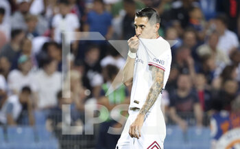 2022-05-14 - Angel Di Maria of PSG celebrates his goal during the French championship Ligue 1 football match between Montpellier HSC and Paris Saint-Germain on May 14, 2022 at La Mosson stadium in Montpellier, France - MONTPELLIER HSC VS PARIS SAINT-GERMAIN - FRENCH LIGUE 1 - SOCCER