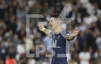 2022-05-21 - Angel Di Maria of PSG celebrates his goal during the French championship Ligue 1 football match between Paris Saint-Germain (PSG) and FC Metz on May 21, 2022 at Parc des Princes stadium in Paris, France - PARIS SAINT-GERMAIN (PSG) VS FC METZ - FRENCH LIGUE 1 - SOCCER