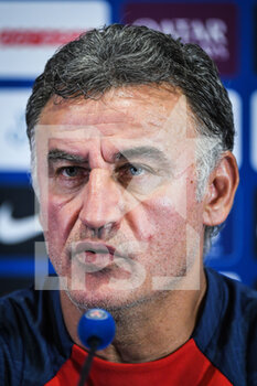 2022-08-04 - Christophe GALTIER of PSG during a press conference on August 04, 2022 at Camp des Loges in Saint-Germain-en-Laye near Paris, France - FOOTBALL - TRAINING OF THE PARIS SG TEAM - FRENCH LIGUE 1 - SOCCER