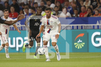 05/08/2022 - Houssem AOUAR of Lyon during the French championship Ligue 1 football match between Olympique Lyonnais (Lyon) and AC Ajaccio on August 5, 2022 at Groupama stadium in Decines-Charpieu near Lyon, France - FOOTBALL - FRENCH CHAMP - LYON V AJACCIO - FRENCH LIGUE 1 - CALCIO