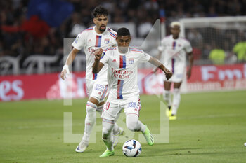 05/08/2022 - Cardoso TETE of Lyon and Lucas PAQUETA of Lyon during the French championship Ligue 1 football match between Olympique Lyonnais (Lyon) and AC Ajaccio on August 5, 2022 at Groupama stadium in Decines-Charpieu near Lyon, France - FOOTBALL - FRENCH CHAMP - LYON V AJACCIO - FRENCH LIGUE 1 - CALCIO