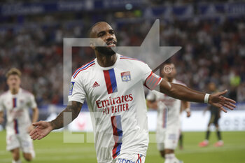 05/08/2022 - Alexandre LACAZETTE of Lyon celebrate a score a goal during the French championship Ligue 1 football match between Olympique Lyonnais (Lyon) and AC Ajaccio on August 5, 2022 at Groupama stadium in Decines-Charpieu near Lyon, France - FOOTBALL - FRENCH CHAMP - LYON V AJACCIO - FRENCH LIGUE 1 - CALCIO