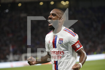 05/08/2022 - Alexandre LACAZETTE of Lyon celebrate the goal during the French championship Ligue 1 football match between Olympique Lyonnais (Lyon) and AC Ajaccio on August 5, 2022 at Groupama stadium in Decines-Charpieu near Lyon, France - FOOTBALL - FRENCH CHAMP - LYON V AJACCIO - FRENCH LIGUE 1 - CALCIO