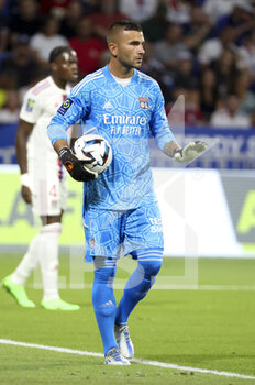 05/08/2022 - Goalkeeper of Lyon Anthony Lopes during the French championship Ligue 1 football match between Olympique Lyonnais (OL) and AC Ajaccio (ACA) on August 5, 2022 at Groupama Stadium in Decines-Charpieu near Lyon, France - FOOTBALL - FRENCH CHAMP - LYON V AJACCIO - FRENCH LIGUE 1 - CALCIO