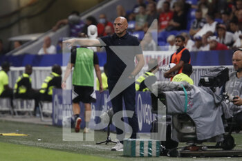 05/08/2022 - Olivier PANTALONI coach of Ajaccio during the French championship Ligue 1 football match between Olympique Lyonnais (Lyon) and AC Ajaccio on August 5, 2022 at Groupama stadium in Decines-Charpieu near Lyon, France - FOOTBALL - FRENCH CHAMP - LYON V AJACCIO - FRENCH LIGUE 1 - CALCIO