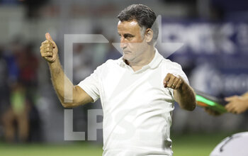 2022-08-06 - Coach of PSG Christophe Galtier during the French championship Ligue 1 football match between Clermont Foot 63 and Paris Saint-Germain (PSG) on August 6, 2022 at Stade Gabriel Montpied in Clermont-Ferrand, France - FOOTBALL - FRENCH CHAMP - CLERMONT V PARIS SG - FRENCH LIGUE 1 - SOCCER