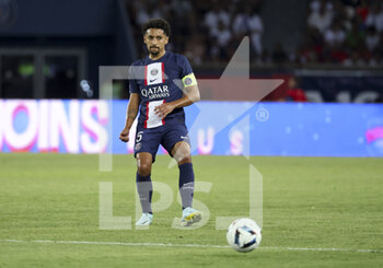 13/08/2022 - Marquinhos of PSG during the French championship Ligue 1 football match between Paris Saint-Germain (PSG) and Montpellier HSC (MHSC) on August 13, 2022 at Parc des Princes stadium in Paris, France - FOOTBALL - FRENCH CHAMP - PARIS SG V MONTPELLIER - FRENCH LIGUE 1 - CALCIO