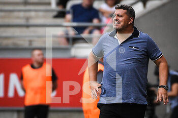 14/08/2022 - Oscar GARCIA JUNYENT of Reims during the French championship Ligue 1 football match between Stade de Reims and Clermont Foot 63 on August 14, 2022 at Auguste Delaune stadium in Reims, France - FOOTBALL - FRENCH CHAMP - REIMS V CLERMONT - FRENCH LIGUE 1 - CALCIO