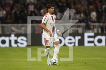 2022-08-19 - Lucas PAQUETA of Lyon during the French championship Ligue 1 football match between Olympique Lyonnais (Lyon) and ESTAC Troyes on August 19, 2022 at Groupama stadium in Decines-Charpieu near Lyon, France - FOOTBALL - FRENCH CHAMP - LYON V TROYES - FRENCH LIGUE 1 - SOCCER