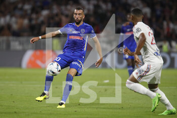 2022-08-19 - Florian TARDIEU of Troyes during the French championship Ligue 1 football match between Olympique Lyonnais (Lyon) and ESTAC Troyes on August 19, 2022 at Groupama stadium in Decines-Charpieu near Lyon, France - FOOTBALL - FRENCH CHAMP - LYON V TROYES - FRENCH LIGUE 1 - SOCCER