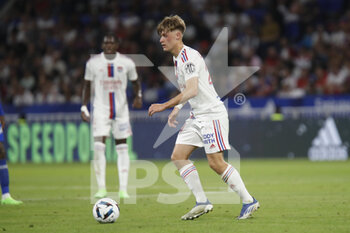 2022-08-19 - Johann LEPENANT of Lyon during the French championship Ligue 1 football match between Olympique Lyonnais (Lyon) and ESTAC Troyes on August 19, 2022 at Groupama stadium in Decines-Charpieu near Lyon, France - FOOTBALL - FRENCH CHAMP - LYON V TROYES - FRENCH LIGUE 1 - SOCCER