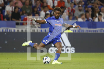 2022-08-19 - Yoann SALMIER of Troyes during the French championship Ligue 1 football match between Olympique Lyonnais (Lyon) and ESTAC Troyes on August 19, 2022 at Groupama stadium in Decines-Charpieu near Lyon, France - FOOTBALL - FRENCH CHAMP - LYON V TROYES - FRENCH LIGUE 1 - SOCCER