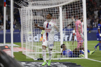 2022-08-19 - Furacao TETE of Lyon celebrate score a goal during the French championship Ligue 1 football match between Olympique Lyonnais (Lyon) and ESTAC Troyes on August 19, 2022 at Groupama stadium in Decines-Charpieu near Lyon, France - FOOTBALL - FRENCH CHAMP - LYON V TROYES - FRENCH LIGUE 1 - SOCCER