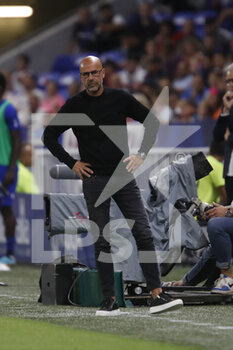 2022-08-19 - Peter BOSZ coach of Lyon during the French championship Ligue 1 football match between Olympique Lyonnais (Lyon) and ESTAC Troyes on August 19, 2022 at Groupama stadium in Decines-Charpieu near Lyon, France - FOOTBALL - FRENCH CHAMP - LYON V TROYES - FRENCH LIGUE 1 - SOCCER