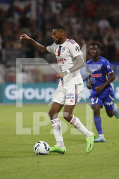 2022-08-19 - Jeff REINE-ADELAIDE of Lyon during the French championship Ligue 1 football match between Olympique Lyonnais (Lyon) and ESTAC Troyes on August 19, 2022 at Groupama stadium in Decines-Charpieu near Lyon, France - FOOTBALL - FRENCH CHAMP - LYON V TROYES - FRENCH LIGUE 1 - SOCCER