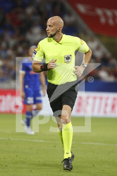 2022-08-19 - Referee Eric WATTELLIER during the French championship Ligue 1 football match between Olympique Lyonnais (Lyon) and ESTAC Troyes on August 19, 2022 at Groupama stadium in Decines-Charpieu near Lyon, France - FOOTBALL - FRENCH CHAMP - LYON V TROYES - FRENCH LIGUE 1 - SOCCER