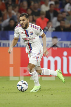 2022-08-19 - Rayan CHERKI of Lyon during the French championship Ligue 1 football match between Olympique Lyonnais (Lyon) and ESTAC Troyes on August 19, 2022 at Groupama stadium in Decines-Charpieu near Lyon, France - FOOTBALL - FRENCH CHAMP - LYON V TROYES - FRENCH LIGUE 1 - SOCCER