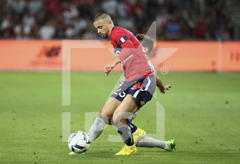 2022-08-21 - Edon Zhegrova of Lille during the French championship Ligue 1 football match between LOSC Lille and Paris Saint-Germain on August 21, 2022 at Stade Pierre Mauroy in Villeneuve-d'Ascq near Lille, France - FOOTBALL - FRENCH CHAMP - LILLE V PARIS SG - FRENCH LIGUE 1 - SOCCER