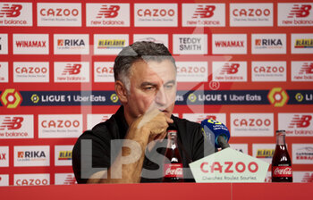 21/08/2022 - Coach of PSG Christophe Galtier answers to the media during the post-match press conference following the French championship Ligue 1 football match between LOSC Lille and Paris Saint-Germain on August 21, 2022 at Stade Pierre Mauroy in Villeneuve-d'Ascq near Lille, France - FOOTBALL - FRENCH CHAMP - LILLE V PARIS SG - FRENCH LIGUE 1 - CALCIO