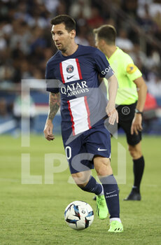 2022-08-28 - Lionel Messi of PSG during the French championship Ligue 1 football match between Paris Saint-Germain (PSG) and AS Monaco (ASM) on August 28, 2022 at Parc des Princes stadium in Paris, France - FOOTBALL - FRENCH CHAMP - PARIS SG V MONACO - FRENCH LIGUE 1 - SOCCER