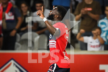 31/08/2022 - Jonathan BAMBA of Lille celebrates his goal during the French championship Ligue 1 football match between LOSC Lille and OGC Nice on August 31, 2022 at Pierre Mauroy stadium in Villeneuve-d'Ascq near Lille, France - FOOTBALL - FRENCH CHAMP - LILLE V NICE - FRENCH LIGUE 1 - CALCIO