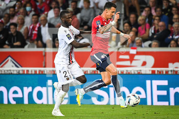 31/08/2022 - Nicolas PEPE of Nice and Jose FONTE of Lille during the French championship Ligue 1 football match between LOSC Lille and OGC Nice on August 31, 2022 at Pierre Mauroy stadium in Villeneuve-d'Ascq near Lille, France - FOOTBALL - FRENCH CHAMP - LILLE V NICE - FRENCH LIGUE 1 - CALCIO