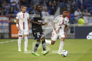 31/08/2022 - Gideon MENSAH of Auxerre during the French championship Ligue 1 football match between Olympique Lyonnais (Lyon) and AJ Auxerre on August 31, 2022 at Groupama stadium in Decines-Charpieu near Lyon, France - FOOTBALL - FRENCH CHAMP - LYON V AUXERRE - FRENCH LIGUE 1 - CALCIO