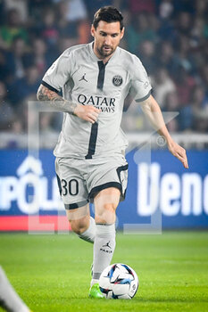 2022-09-03 - Lionel (Leo) MESSI of PSG during the French championship Ligue 1 football match between FC Nantes and Paris Saint-Germain on September 3, 2022 at La Beaujoire stadium in Nantes, France - FOOTBALL - FRENCH CHAMP - NANTES V PARIS SG - FRENCH LIGUE 1 - SOCCER
