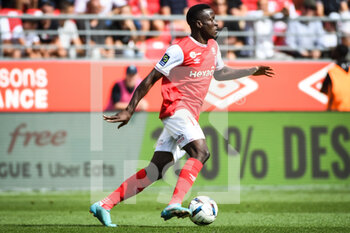 2022-09-04 - Dion LOPY of Reims during the French championship Ligue 1 football match between Stade de Reims and RC Lens on September 4, 2022 at Auguste Delaune stadium in Reims, France - FOOTBALL - FRENCH CHAMP - REIMS V LENS - FRENCH LIGUE 1 - SOCCER