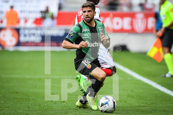 2022-09-04 - Jimmy CABOT of Lens during the French championship Ligue 1 football match between Stade de Reims and RC Lens on September 4, 2022 at Auguste Delaune stadium in Reims, France - FOOTBALL - FRENCH CHAMP - REIMS V LENS - FRENCH LIGUE 1 - SOCCER