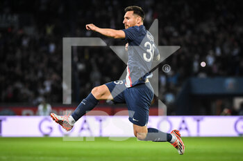 2022-10-01 - Lionel (Leo) MESSI of PSG celebrates his goal during the French championship Ligue 1 football match between Paris Saint-Germain and OGC Nice on October 1, 2022 at Parc des Princes stadium in Paris, France - FOOTBALL - FRENCH CHAMP - PARIS SG V NICE - FRENCH LIGUE 1 - SOCCER