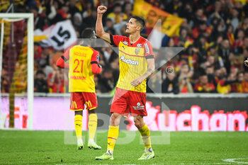 2022-10-02 - Florian SOTOCA of Lens celebrates his goal during the French championship Ligue 1 football match between RC Lens and Olympique Lyonnais (Lyon) on October 2, 2022 at Bollaert-Delelis stadium in Lens, France - FOOTBALL - FRENCH CHAMP - LENS V LYON - FRENCH LIGUE 1 - SOCCER
