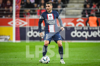 08/10/2022 - Marco VERRATTI of PSG during the French championship Ligue 1 football match between Stade de Reims and Paris Saint-Germain on October 8, 2022 at Auguste Delaune stadium in Reims, France - FOOTBALL - FRENCH CHAMP - REIMS V PARIS SG - FRENCH LIGUE 1 - CALCIO