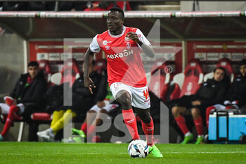 08/10/2022 - Dion LOPY of Reims during the French championship Ligue 1 football match between Stade de Reims and Paris Saint-Germain on October 8, 2022 at Auguste Delaune stadium in Reims, France - FOOTBALL - FRENCH CHAMP - REIMS V PARIS SG - FRENCH LIGUE 1 - CALCIO