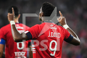 09/10/2022 - Jonathan DAVID of Lille celebrates his goal during the French championship Ligue 1 football match between LOSC Lille and RC Lens on October 9, 2022 at Pierre Mauroy stadium in Villeneuve-d'Ascq near Lille, France - FOOTBALL - FRENCH CHAMP - LILLE V LENS - FRENCH LIGUE 1 - CALCIO