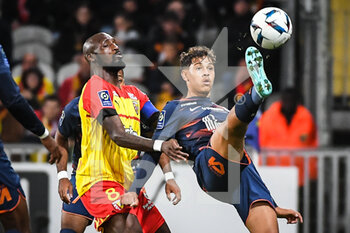 2022-10-15 - Seko FOFANA of Lens and Khalid FAYAD of Montpellier during the French championship Ligue 1 football match between RC Lens and Montpellier HSC on October 15, 2022 at Bollaert-Delelis stadium in Lens, France - FOOTBALL - FRENCH CHAMP - LENS V MONTPELLIER - FRENCH LIGUE 1 - SOCCER