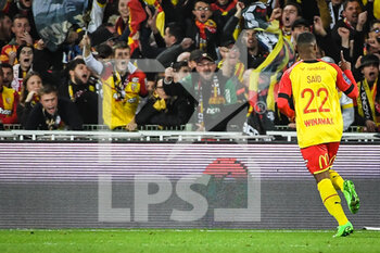 15/10/2022 - Wesley SAID of Lens celebrates his goal during the French championship Ligue 1 football match between RC Lens and Montpellier HSC on October 15, 2022 at Bollaert-Delelis stadium in Lens, France - FOOTBALL - FRENCH CHAMP - LENS V MONTPELLIER - FRENCH LIGUE 1 - CALCIO