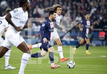 2022-10-16 - Lionel Messi of PSG during the French championship Ligue 1 football match between Paris Saint-Germain (PSG) and Olympique de Marseille (OM) on October 16, 2022 at Parc des Princes stadium in Paris, France - FOOTBALL - FRENCH CHAMP - PARIS SG V MARSEILLE - FRENCH LIGUE 1 - SOCCER