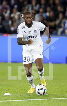 2022-10-16 - Nuno Tavares of Marseille during the French championship Ligue 1 football match between Paris Saint-Germain (PSG) and Olympique de Marseille (OM) on October 16, 2022 at Parc des Princes stadium in Paris, France - FOOTBALL - FRENCH CHAMP - PARIS SG V MARSEILLE - FRENCH LIGUE 1 - SOCCER