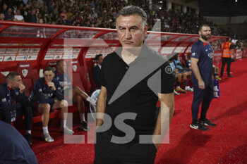 21/10/2022 - Coach of PSG Christophe Galtier during the French championship Ligue 1 football match between AC Ajaccio (ACA) and Paris Saint-Germain (PSG on October 21, 2022 at Stade Francois Coty in Ajaccio, France - FOOTBALL - FRENCH CHAMP - AJACCIO V PARIS SG - FRENCH LIGUE 1 - CALCIO
