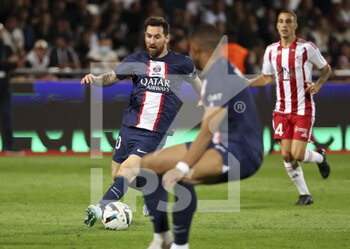 21/10/2022 - Lionel Messi of PSG during the French championship Ligue 1 football match between AC Ajaccio (ACA) and Paris Saint-Germain (PSG on October 21, 2022 at Stade Francois Coty in Ajaccio, France - FOOTBALL - FRENCH CHAMP - AJACCIO V PARIS SG - FRENCH LIGUE 1 - CALCIO