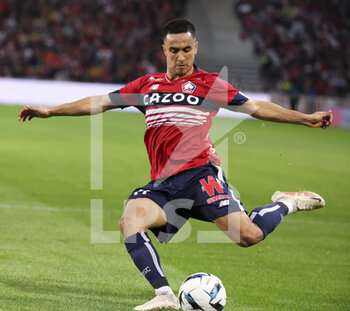 23/10/2022 - Adam Ounas of Lille during the French championship Ligue 1 football match between Lille OSC (LOSC) and AS Monaco (ASM) on October 23, 2022 at Stade Pierre Mauroy in Villeneuve-d'Ascq near Lille, France - FOOTBALL - FRENCH CHAMP - LILLE V MONACO - FRENCH LIGUE 1 - CALCIO